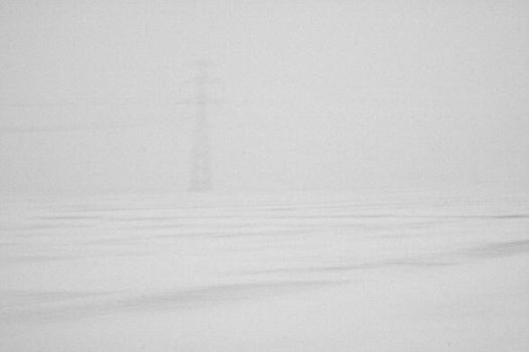 Winter from train window